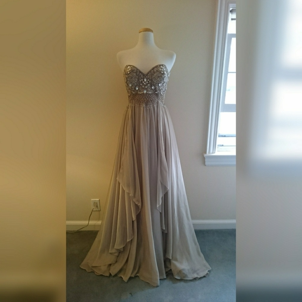 Champagne pearl dress "Aurora"